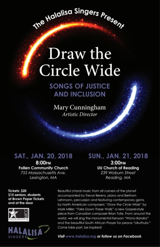 Halalisa Singers to Perform Draw the Circle Wide Songs of Justice and