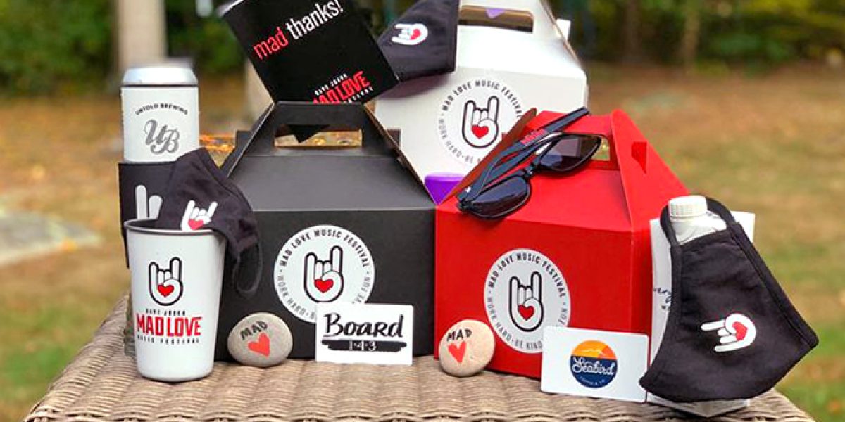 Mad Love Rock Boxes feature a variety of merchandise from local vendors, and come in versions to suit all ages of fans. Courtesy image