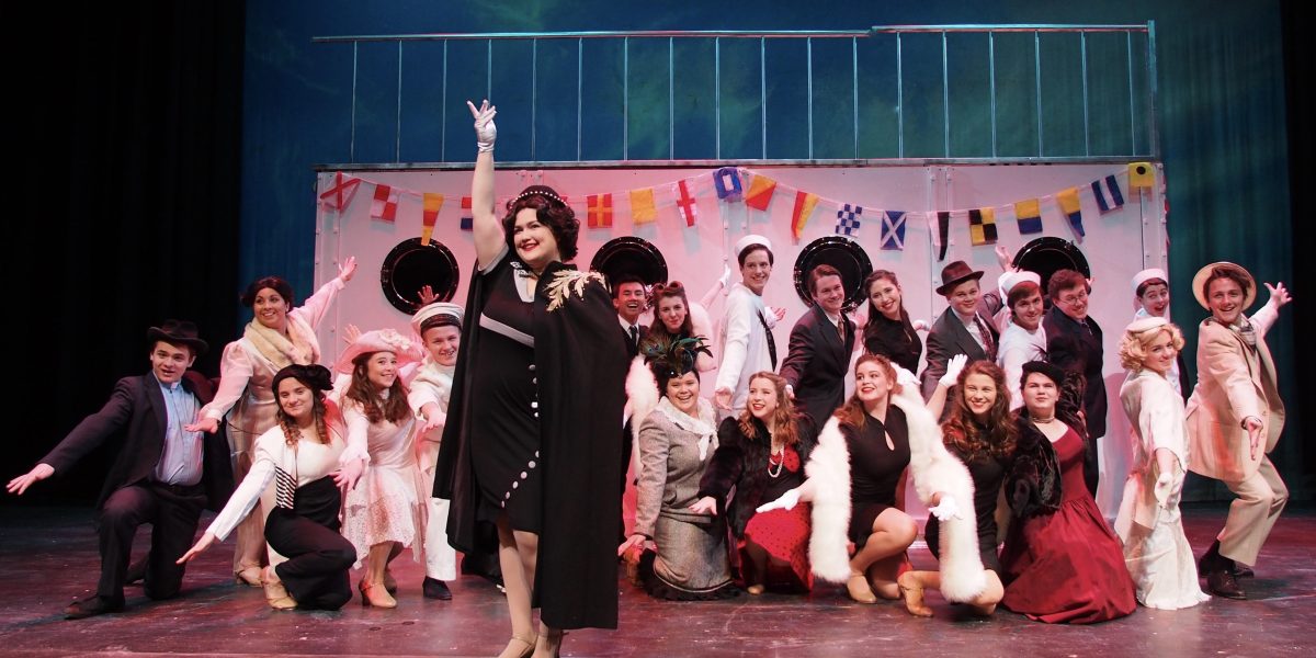 Maddy Carroll as Reno Sweeney and the cast of Anything Goes