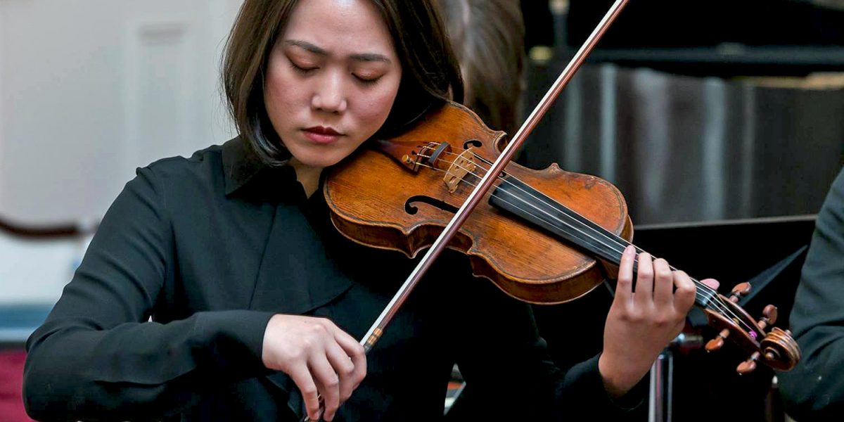 Violinist Jean Huang performs with the Cape Cod Chamber Orchestra, 
image by Jean Kirby Photography