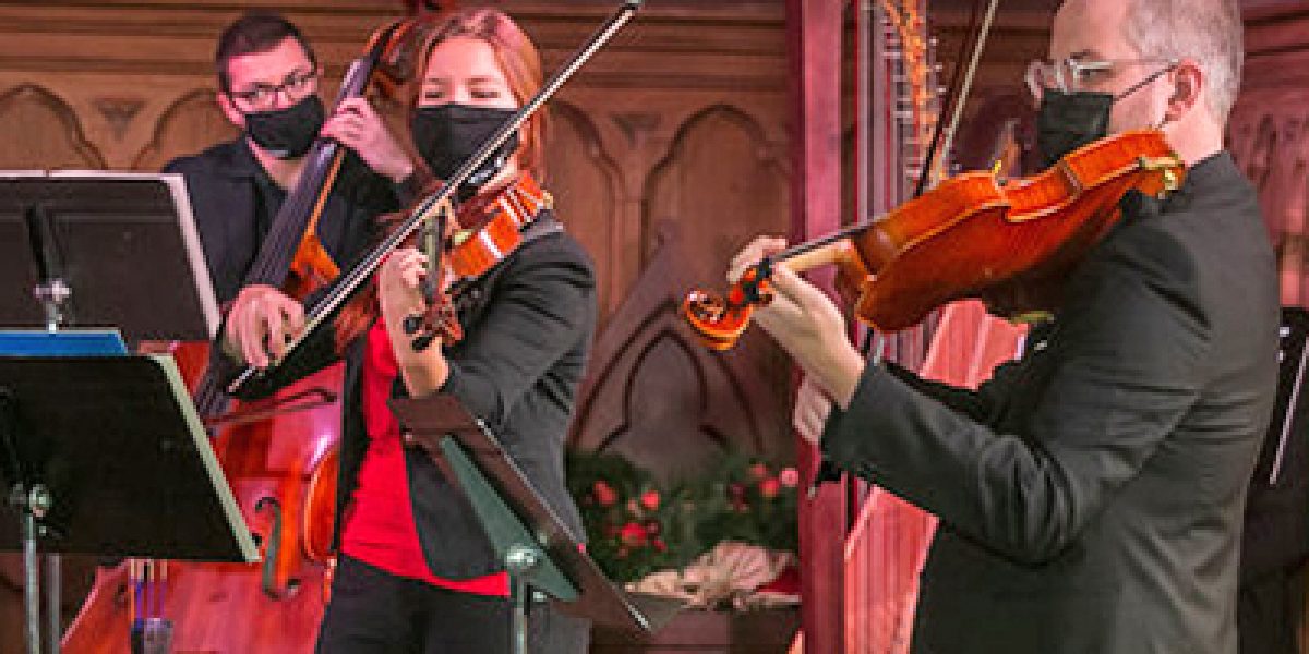 String players performing with Cape Cod Chamber Orchestra, image by Jean Kirby Photography