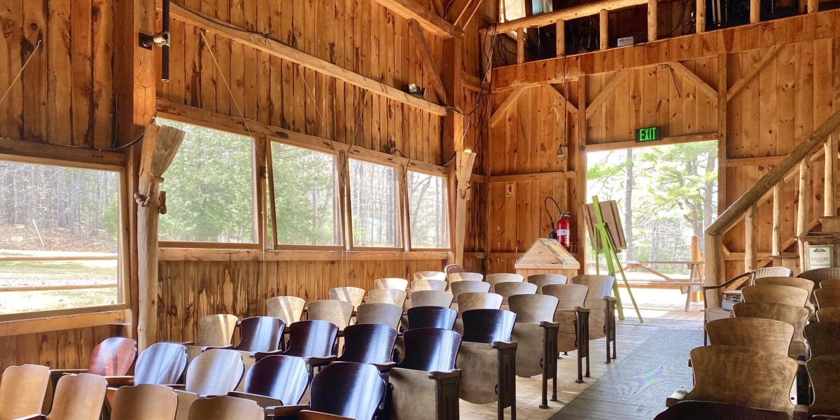 Deertrees open-air windows and doors allow audiences an outdoors arts experience, even while inside the theatre, courtesy image