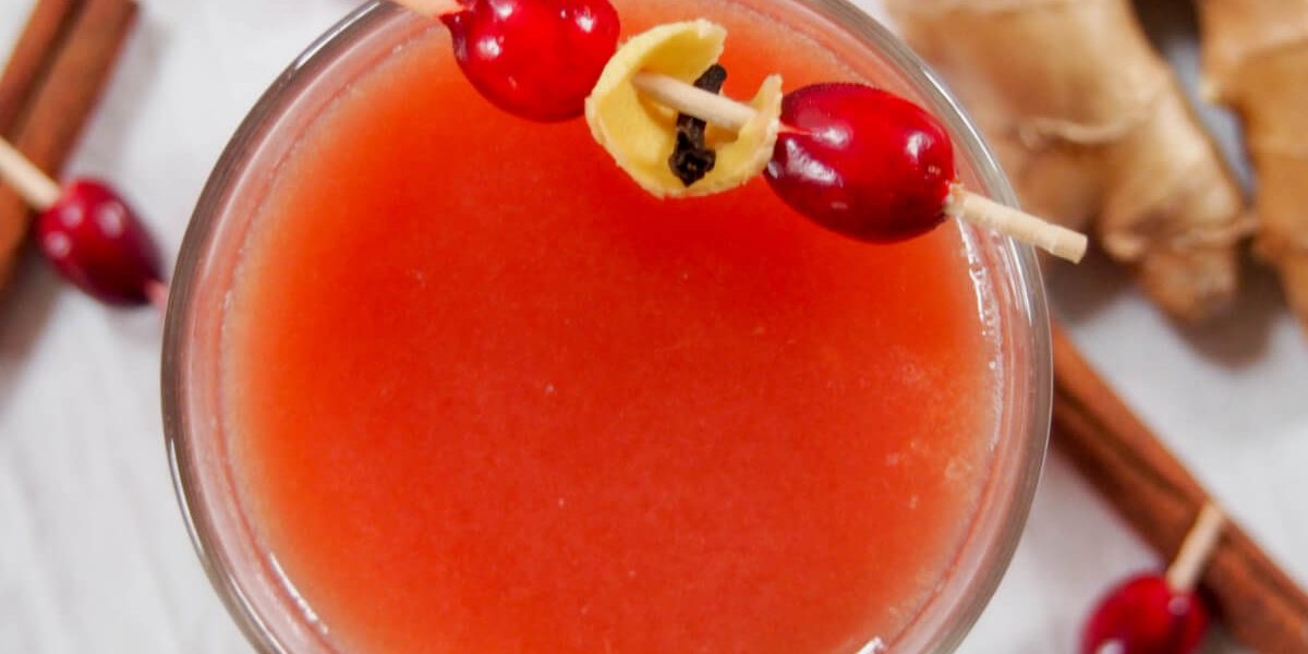 Hot Buttered Cranberry Rum Punch, recipe by Michelle McGrath