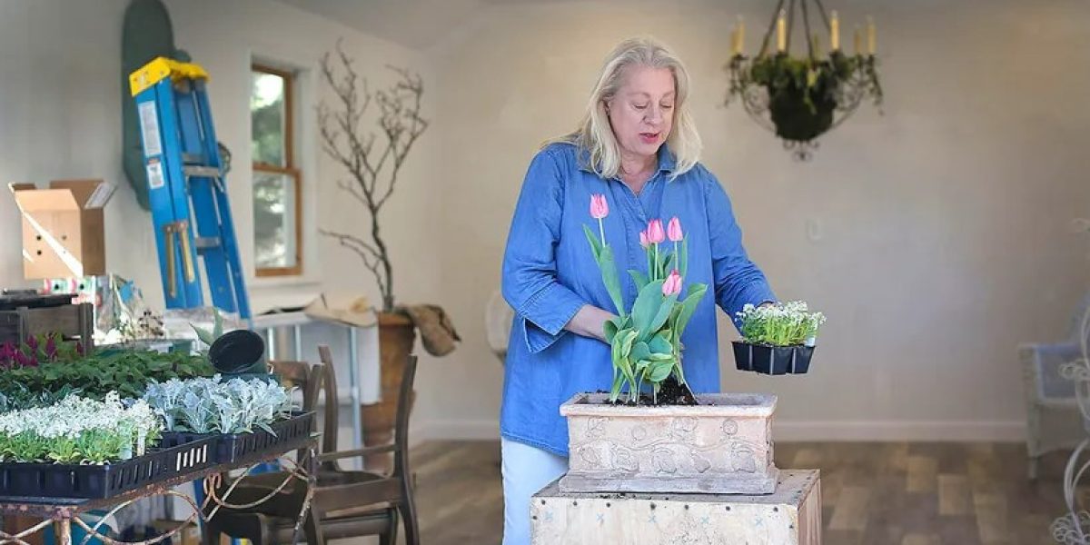 The Water Street Flower Farm in Hanover is tended by Dana Roberts, who grows flowers for floral design and events, on Thursday, April 20, 2023, image by Greg Derr for The Patriot Ledger